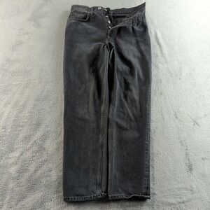 AGOLDE Jeans Womens 28 Black Faded Fen Relaxed Tapered Button Fly Denim Cotton